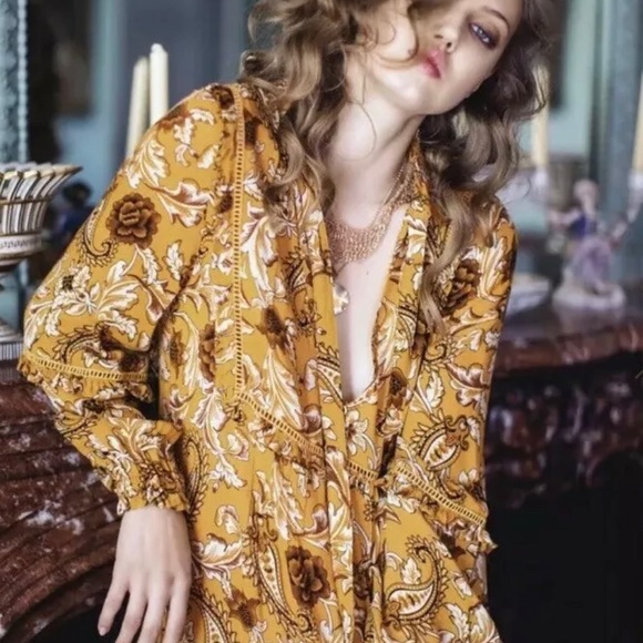 NWT Spell & Gypsy Etienne Maxi Dress Sienna XXS - Picture 5 of 7